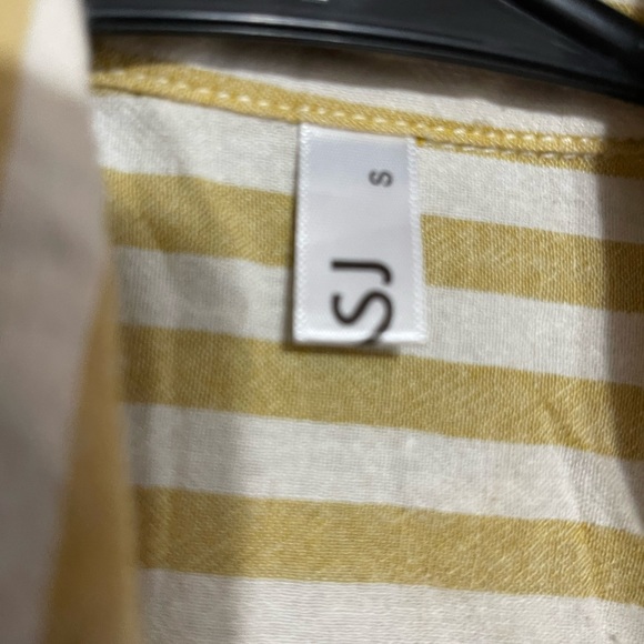 Yellow and White Stripped Button Up - Picture 2 of 2